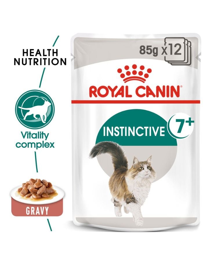 ROYAL CANIN Feline Health Nutrition Instinctive 7+ Gravy (WET FOOD - Pouches) 12 x 85g - Image 1