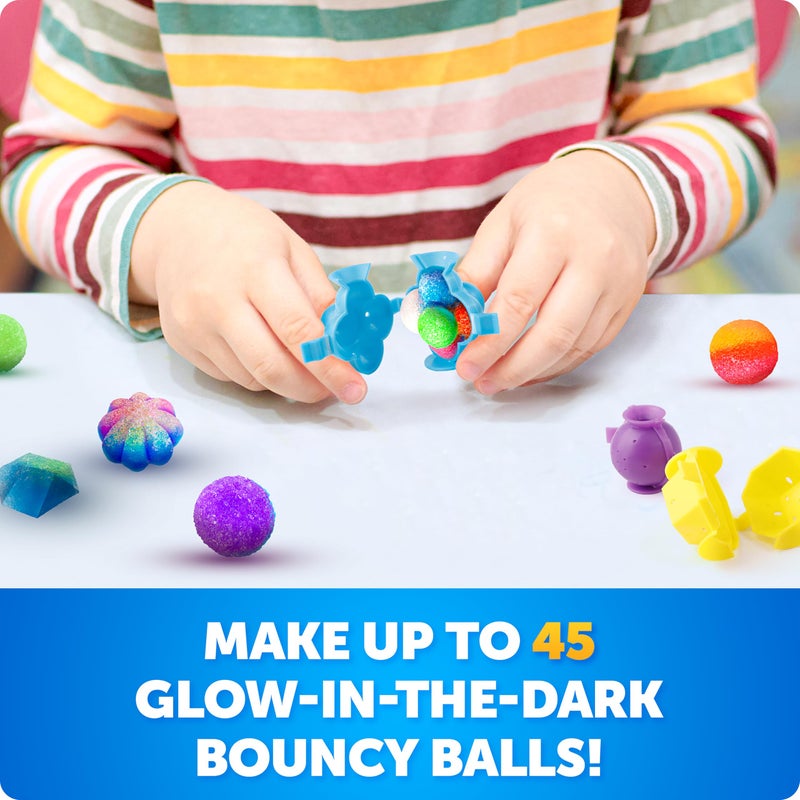 Blue Marble Bouncy Ball Science Kit - Make Up to 45 Glow in The Dark Bouncy Balls for Kids with 6 Colors & 5 Mold Shapes, DIY STEM Projects, Science Kit, Kids Science Projects - Image 2