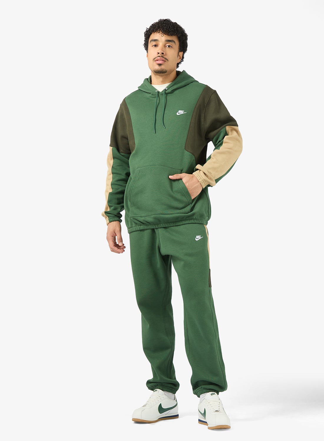 nike hoodie and track pants