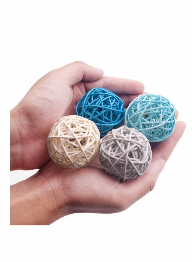 24 قطعة كرات زخرفية كبيرة من الروطان لتزيين الأوعية وملء المزهريات - لمسة مثالية لديكور المنزل (2 بوصة) - Image 4