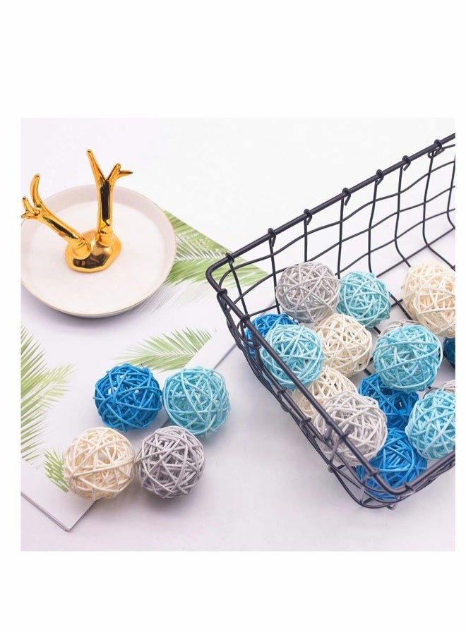 24 قطعة كرات زخرفية كبيرة من الروطان لتزيين الأوعية وملء المزهريات - لمسة مثالية لديكور المنزل (2 بوصة) - Image 5