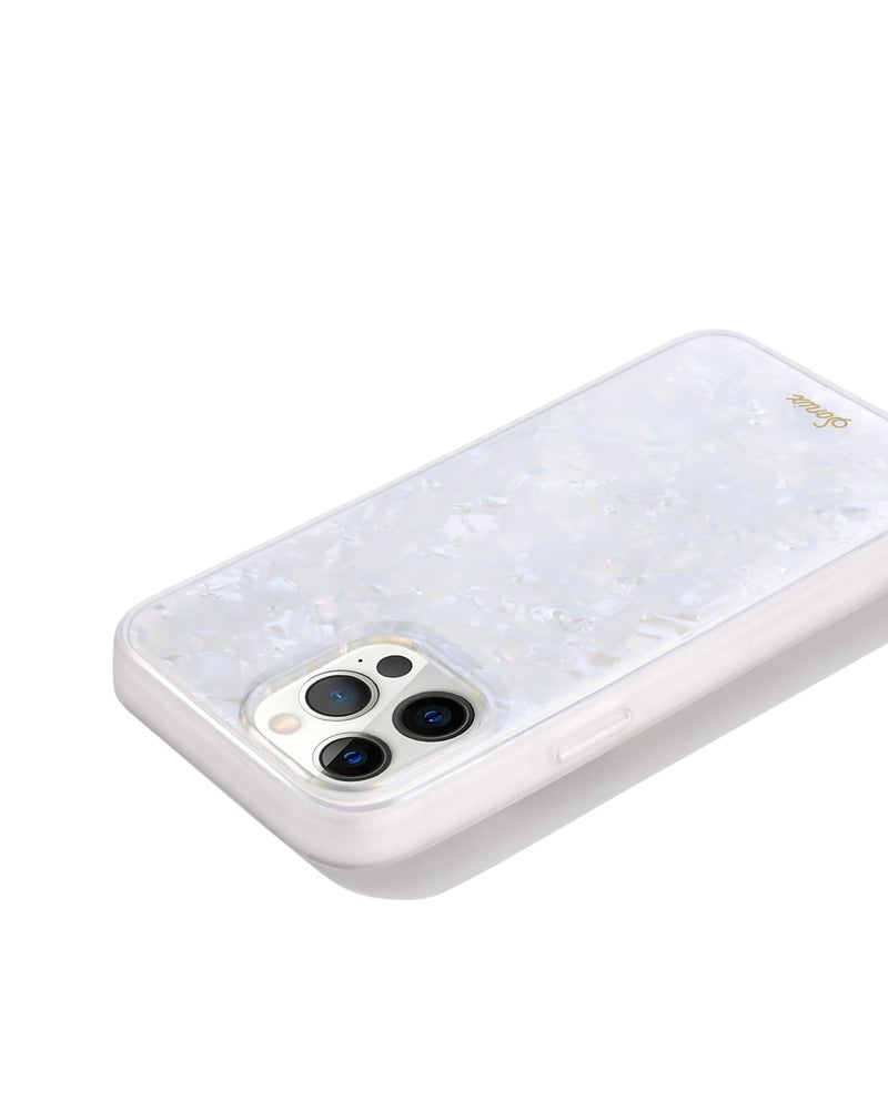 Sonix Pearl Tort Case for iPhone 12 / 12Pro [10ft Drop Tested] Protective Translucent Iridescent Marble Clear Cover for Apple iPhone 12, iPhone 12 Pro - Image 4