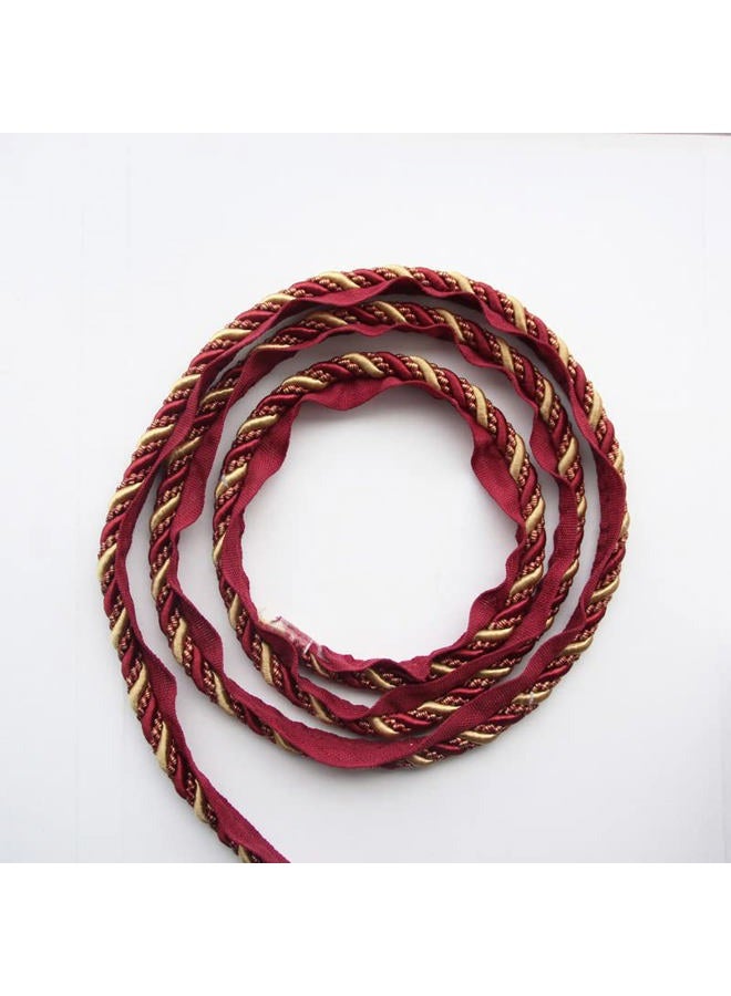 BEL AVENIR 0.27 inch 13Yards Twisted Lip Cord Trim Basic Sewing Luxury Multicolor Handmade Crafts DIY Crafts Decoration Edge Piping Embellishments (Red) - Image 4