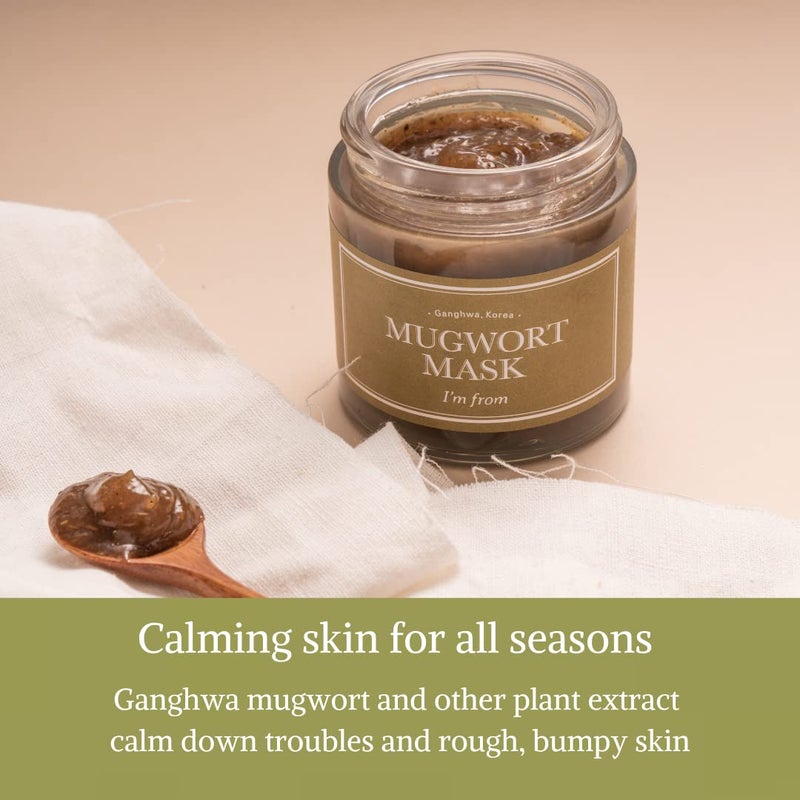 I'M FROM [I'M FROM] Mugwort Mask 3.88 fl oz | Natural Herb, Tea tree, Wash-off, Cooling and fast Soothing Breakouts, for Sensitive skin - Image 3