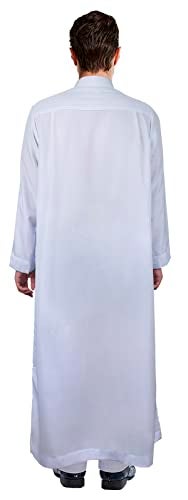 HOMELEX Men's Muslim Clothes Thobe Middle East Kaftan Saudi Arab Caftans Islamic Abaya Dress Dubai Robes - Image 4