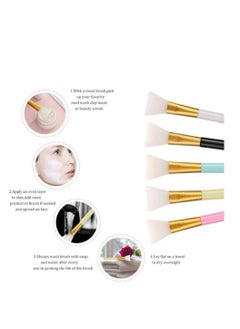 Daytoyz 5 Piece Face Mask Brush Set, Face Mask Brush, Bristleless Silicone Makeup Scraper, Facial Mud Applicator, Combination Brush, Makeup Beauty Tool, Used For Diy Eye Mask, Skin Care  - Image 4