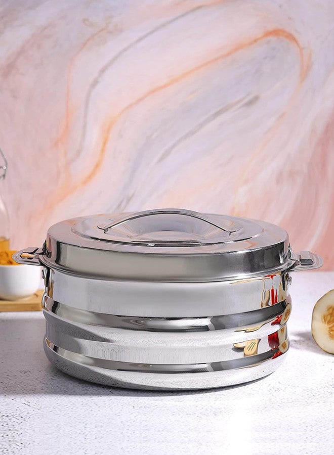 REEM 3-Piece Stainless Steel Food Containers With Twist-Lock Lid 1500ML, 2500ML, 3500ML Silver - Image 3