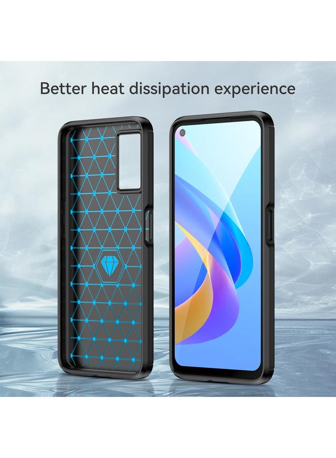 اس-توب جراب لهاتف OPPO A96 مصنوع من ألياف الكربون TPU بملمس ناعم - Image 2