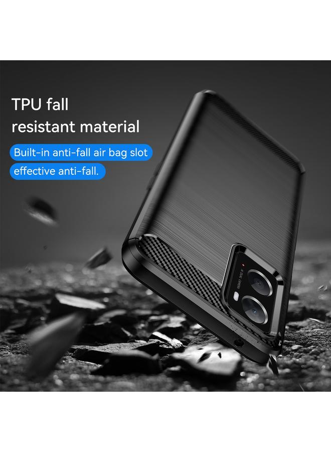 اس-توب جراب لهاتف OPPO A96 مصنوع من ألياف الكربون TPU بملمس ناعم - Image 4