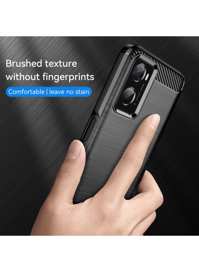 اس-توب جراب لهاتف OPPO A96 مصنوع من ألياف الكربون TPU بملمس ناعم - Image 3