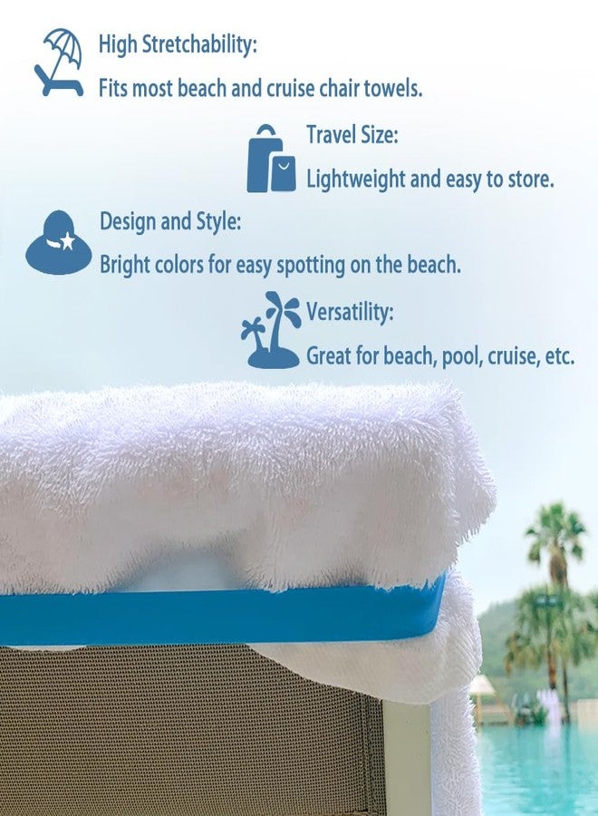 UHUZZ Towel Bands for Cruise & Beach Chairs - Cruise & Beach Pool Chairs Ship Essentials - Must Haves Alternative to Beach Towel Clips - Vacation Towel Bands Accessory Gifts - Thicken Towel Bands 𝟰 𝗣𝗖𝗦 - Image 2