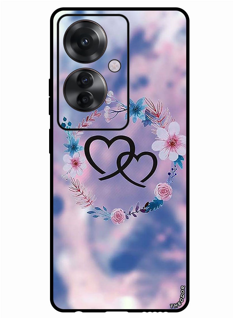 Theodor Protective Case Anti Scratch Shock Proof Bumper Cover For Oppo F25 Pro Two HEarts - Image 1