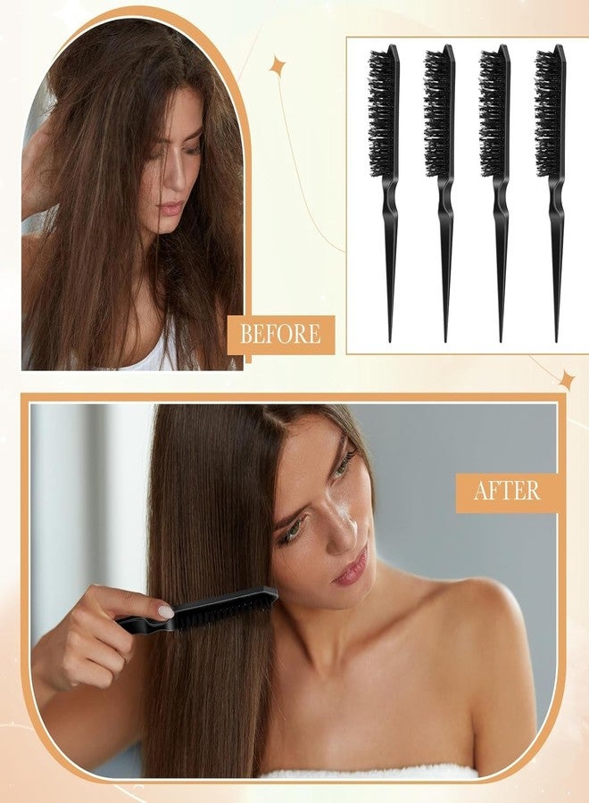 Keli Teasing Hair Brush with Anti-Static Bristles for Backcombing & Volume | Professional Volumizing Hair Brush with Rat Tail for Root Lift, Sectioning & Salon Hair Styling (Multicolor) - Image 5