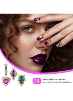 54 Pieces Heart Nail Rhinestone Gold 3D Nail Charms For Acrylic Nails Rhinestone For Nails Nail Gems And Rhinestones With Box For Women Girls Nail Decorations - pzsku/Z114E28D9118A0BCF37DBZ/45/_/1683269521/0f6c7859-314e-4ab8-9e6d-20510536319e