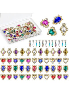 54 Pieces Heart Nail Rhinestone Gold 3D Nail Charms For Acrylic Nails Rhinestone For Nails Nail Gems And Rhinestones With Box For Women Girls Nail Decorations - pzsku/Z114E28D9118A0BCF37DBZ/45/_/1683269530/6c6c0e9a-a678-4004-a0b7-5792bce9ca46