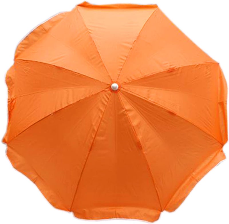 RAINPOPSON RAINPOPSON Outdoor Garden Umbrella With Stand Big Size Patio Garden Umbrella Orange 8Ft  - Image 3
