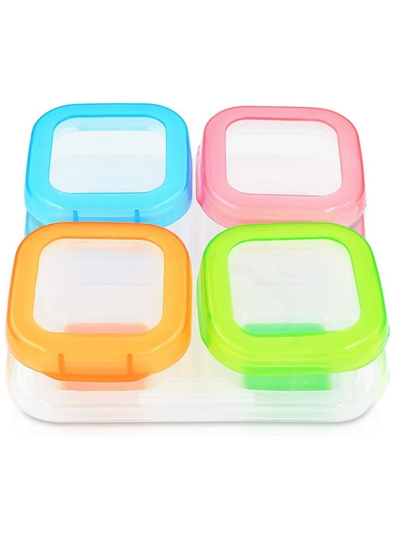 Oasisgalore BPA-Free Baby Food Storage Containers | 4 x 120 ml, Leak-Proof & Microwave Safe - Image 1