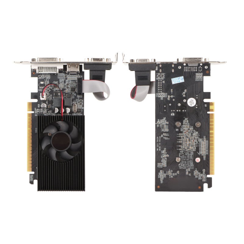 بطاقة رسومات GT 730: ذاكرة DDR3 4 جيجابايت و 128 بت - بطاقة رسومات متعددة المنافذ مع مروحة تبريد خافتة للغاية لأجسام أجهزة سطح المكتب اللعبية من أنواع ATX و ITX و SFF - Image 5