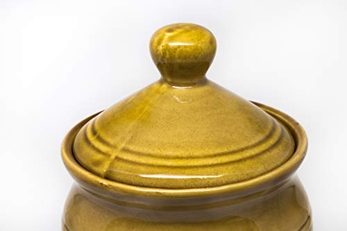 SHRIYAM CRAFT Ceramic Jars Table Pickle Jar Ceramic Jars Containers For Storage Hand Painted Ceramic Barni For Dining Table 200 Round 1 Thcjars200Ml Pack Of 1 Brown - Image 2