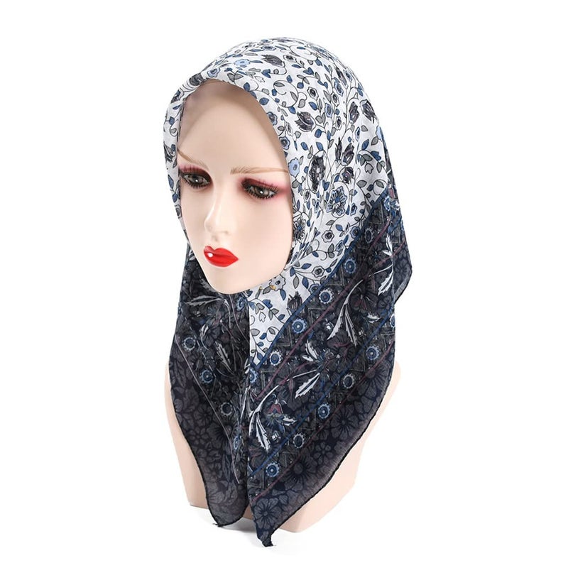 K-Elewon 27.5â€ Women Medium Square Scarf Head Scarf- 2PCS Neck Scarf Hair Scarf Head Sleeping Wraps Scarfs for Women H07-08 - Image 4