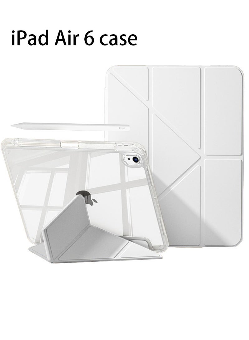 iPad Air 6th Gen 11-inch M2 (2024) iPad Air4/Air5 10.9-inch (2020/2022) Gen Case with Pen Holder, iPad Air 6th Gen Clear Case, iPad Air 6th Gen Acrylic Case, Auto Wake/Sleep - Image 1