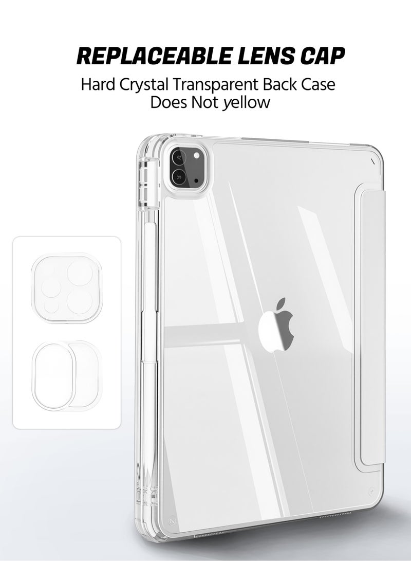 غطاء لجهاز iPad Air الجيل السادس 11 بوصة M2 (2024) و iPad Air4/Air5 10.9 بوصة (2020/2022) و iPad Pro 11 بوصة مع حامل قلم، غطاء شفاف لجهاز iPad Air الجيل السادس، غطاء أكريليك لجهاز iPad Air الجيل السادس، تشغيل/إيقاف شاشة تلقائي - Image 2