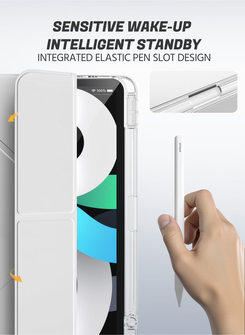 غطاء لجهاز iPad Air الجيل السادس 11 بوصة M2 (2024) و iPad Air4/Air5 10.9 بوصة (2020/2022) و iPad Pro 11 بوصة مع حامل قلم، غطاء شفاف لجهاز iPad Air الجيل السادس، غطاء أكريليك لجهاز iPad Air الجيل السادس، تشغيل/إيقاف شاشة تلقائي - Image 4