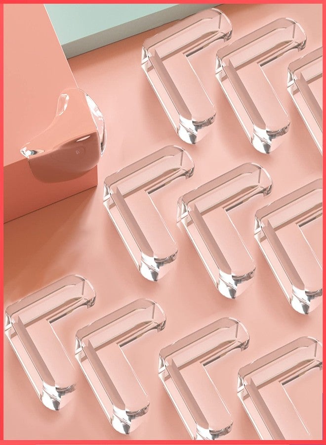 Wolpin Baby Proofing Corner Guards (Pack of 10 Pieces) Self Adhesive Corner Protectors Furniture I Child Safety Infant Bump Protector Edge Guards, L Shape, Transparent - Image 1
