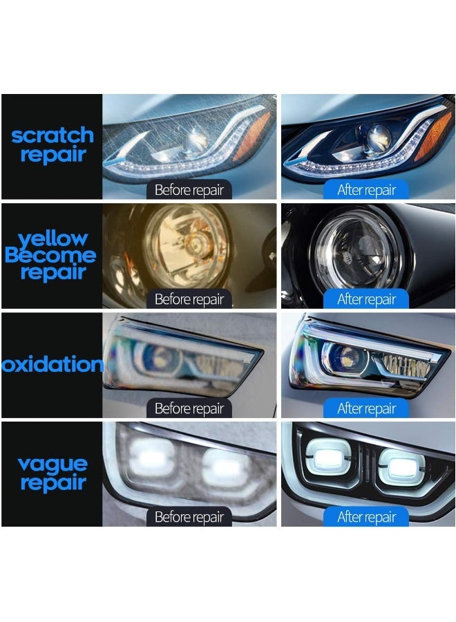 Generic Car Headlight Repair Agent Wipe New Headlight Restore Taillight Repair Kit-Set  - Image 4