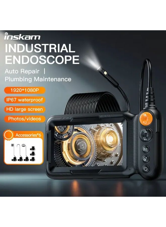 INSKAM 5 Inch HD Large Screen Industrial Endoscope Single Lens 8mm 39 37inch IP67 - Image 4