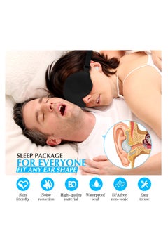 T NEWFUN Silicone Earplugs - Ultra Soft Foam Earplugs - Sleep Eye Mask for Men Women, Upgraded 3D Hollowed Design, Value Pack–for Sleeping, Snoring, Travel, Airplanes, Shift Work  - Image 2