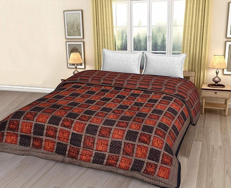 SAMRADHI Traditional Famous Jaipuri Beautiful Floral Print in Multi Colour Jaipuri Rajai/Razai/Quilt Single/Single Bed Quilt/Comforter/AC Quilt/AC Comforter - Image 1