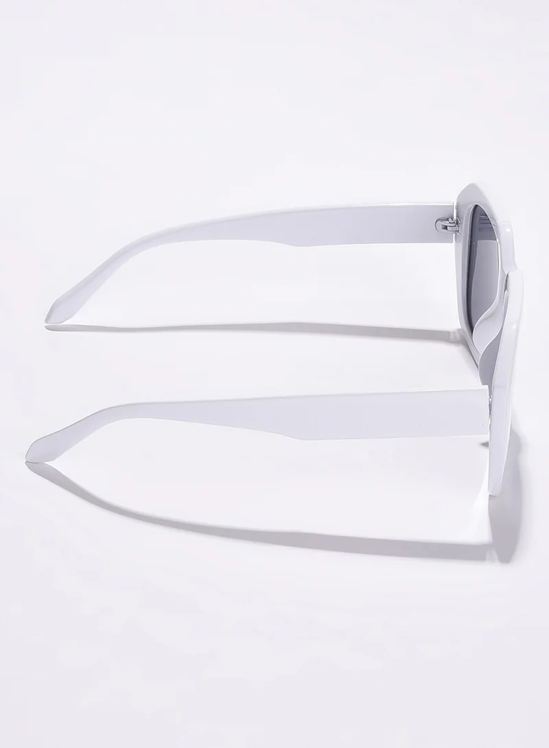 Haute Sauce  Black Lens White Wayfarer Sunglasses for Women | Best Price UAE