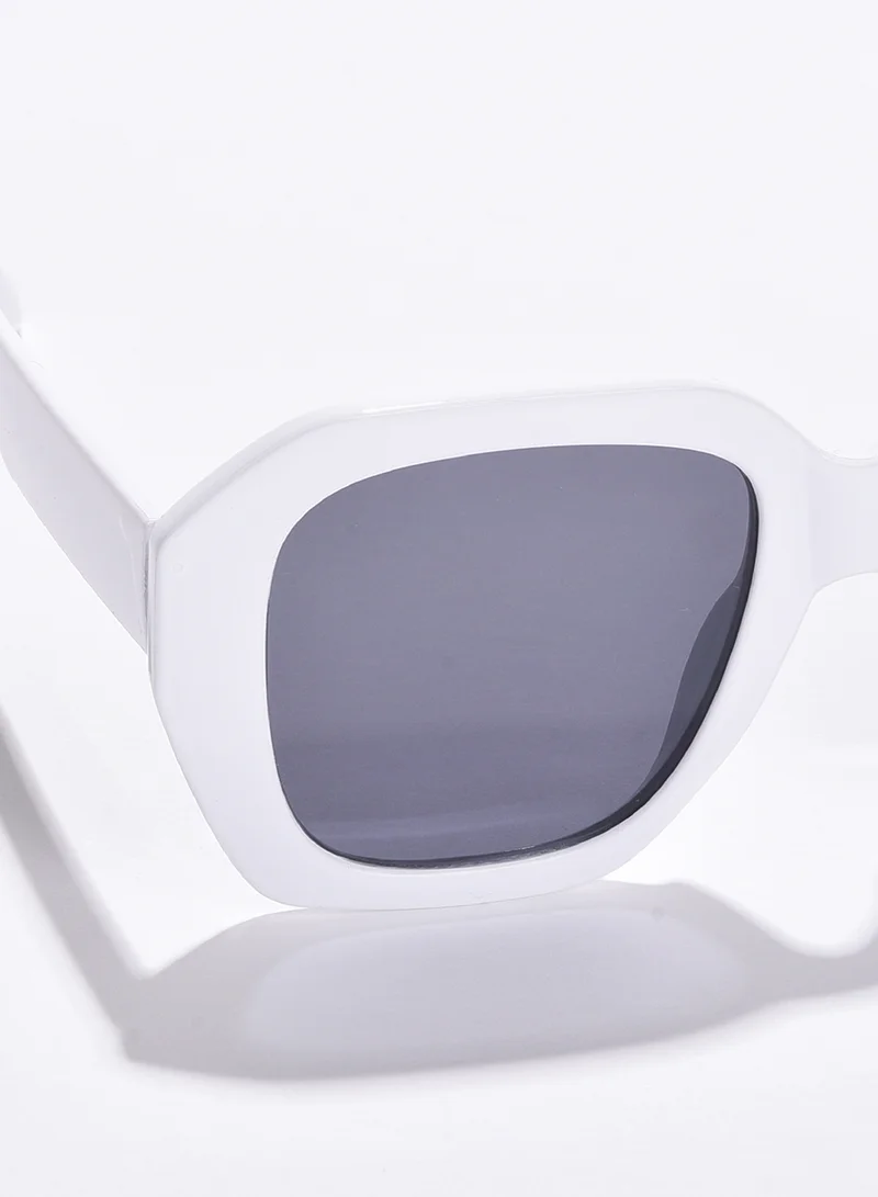 Haute Sauce  Black Lens White Wayfarer Sunglasses for Women | Best Price UAE