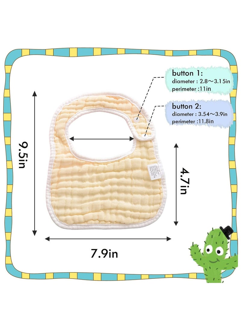Oasisgalore Muslin Baby Drooling Bibs Unisex Soft & Absorbent Multi-Layer Baby Bibs for Drooling and Teething Boys Girls  - Image 2