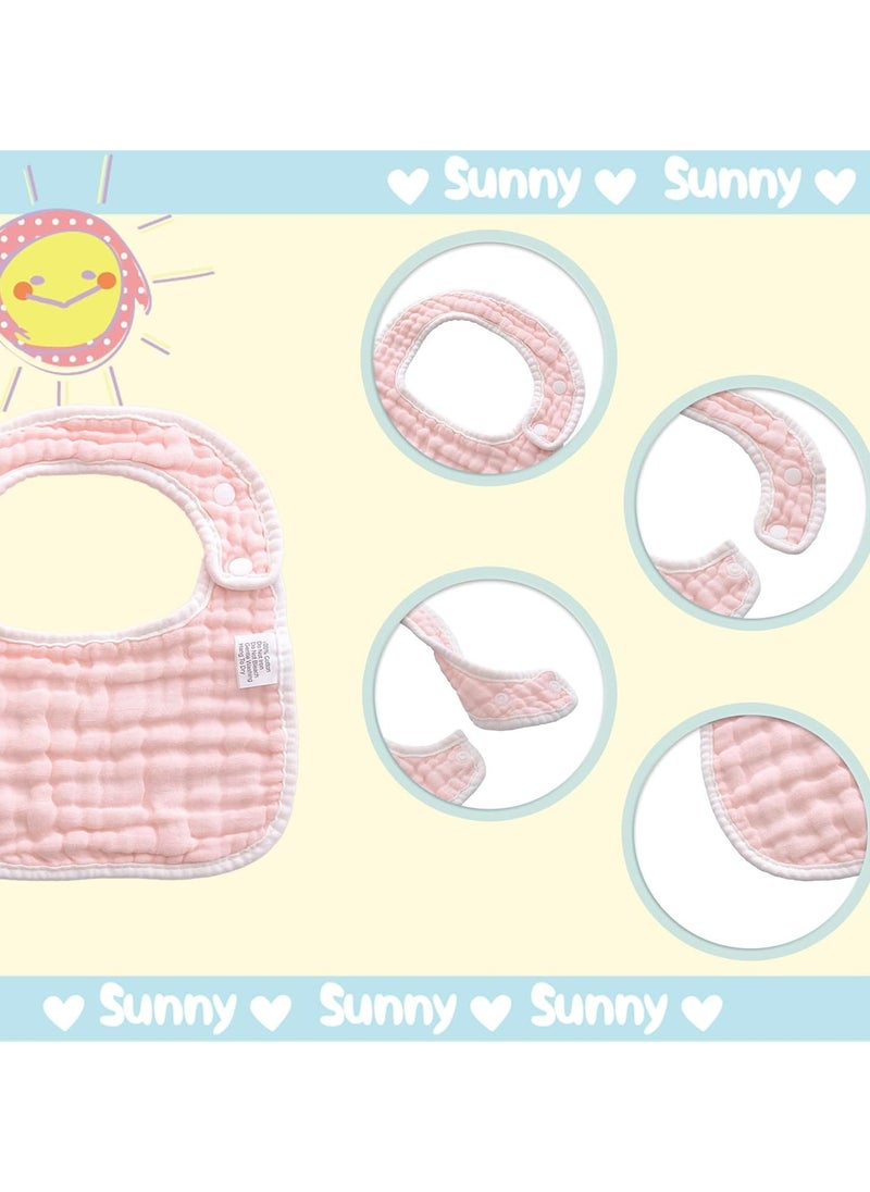 Oasisgalore Muslin Baby Drooling Bibs Unisex Soft & Absorbent Multi-Layer Baby Bibs for Drooling and Teething Boys Girls  - Image 3