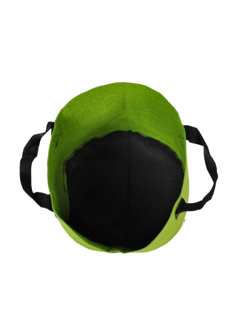 Generic Non-Woven Round Fabric Grow Bag, Colour - Green, Dimension: 40 CM Diameter X 30 CM Height, Fabric Grow Bag, Suitable for Vegetables, Flowers, Herbs, and Small Fruit Plants  - Image 4