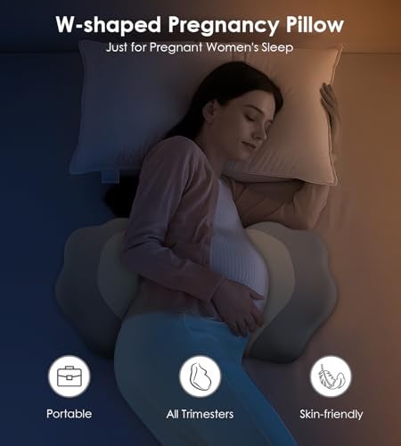DONAMA Pregnancy Pillows for Sleeping, Memory Foam Maternity Pillow Support for Back Belly HIPS, Adjustable Travel Wedge Pillow for Pregnant Women, Side Sleeping Pregnant Pillows with Cooling Pillowcase - Image 5
