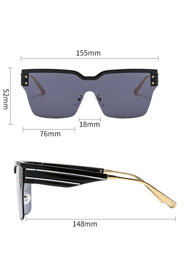 Fashion Sunglasses, Trendy One-piece Sunglasses For Men And Women, Personalized Half-frame Versatile Glasses - Image 2