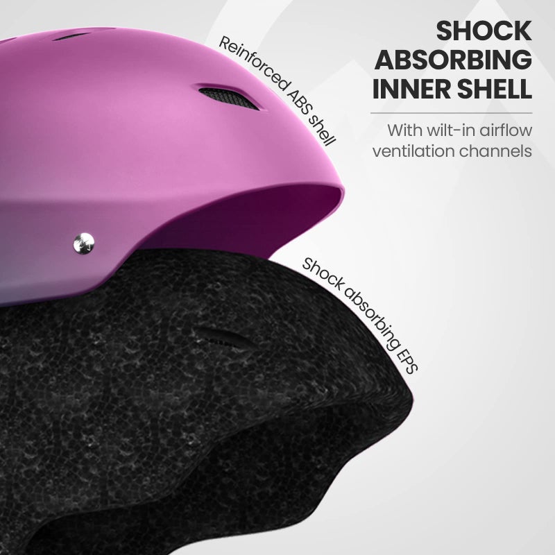 OutdoorMaster Kelvin Ski Helmet - Snowboard Helmet for Men, Women & Youth (Gradient Purple Blue,M) - Image 3
