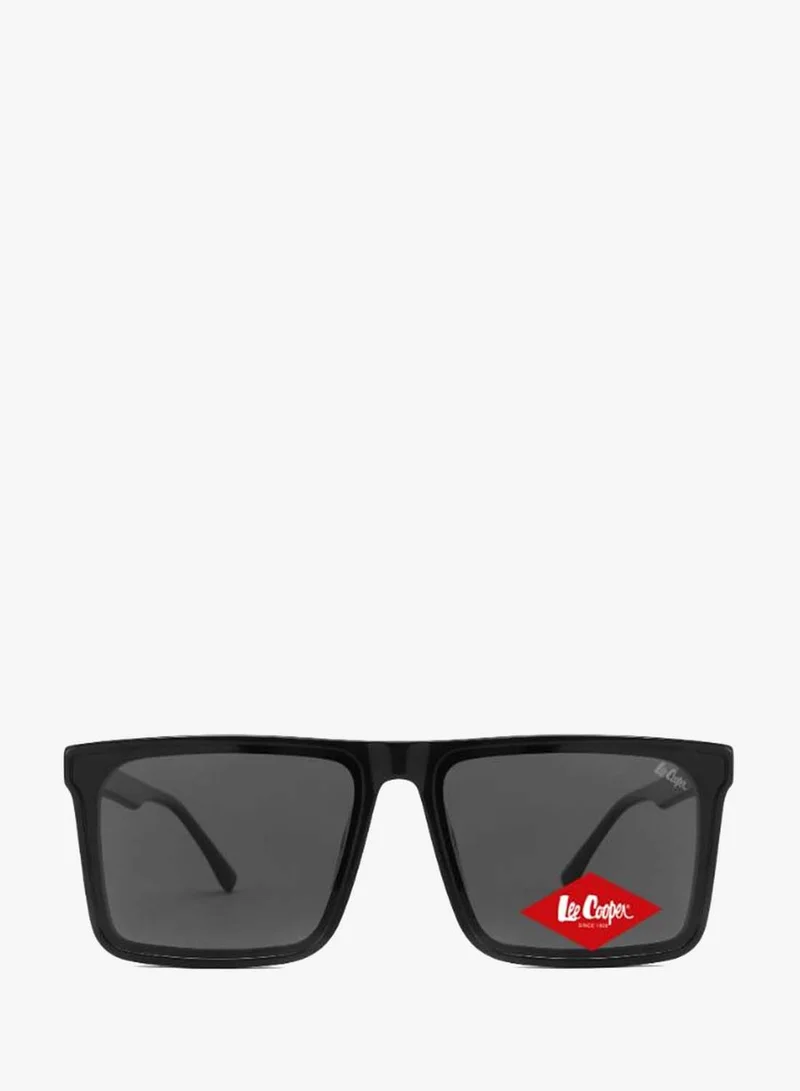 Lee Cooper Polarized Sunglasses Black Frame Grey Mirror Lens 53mm  - LCM10747C1