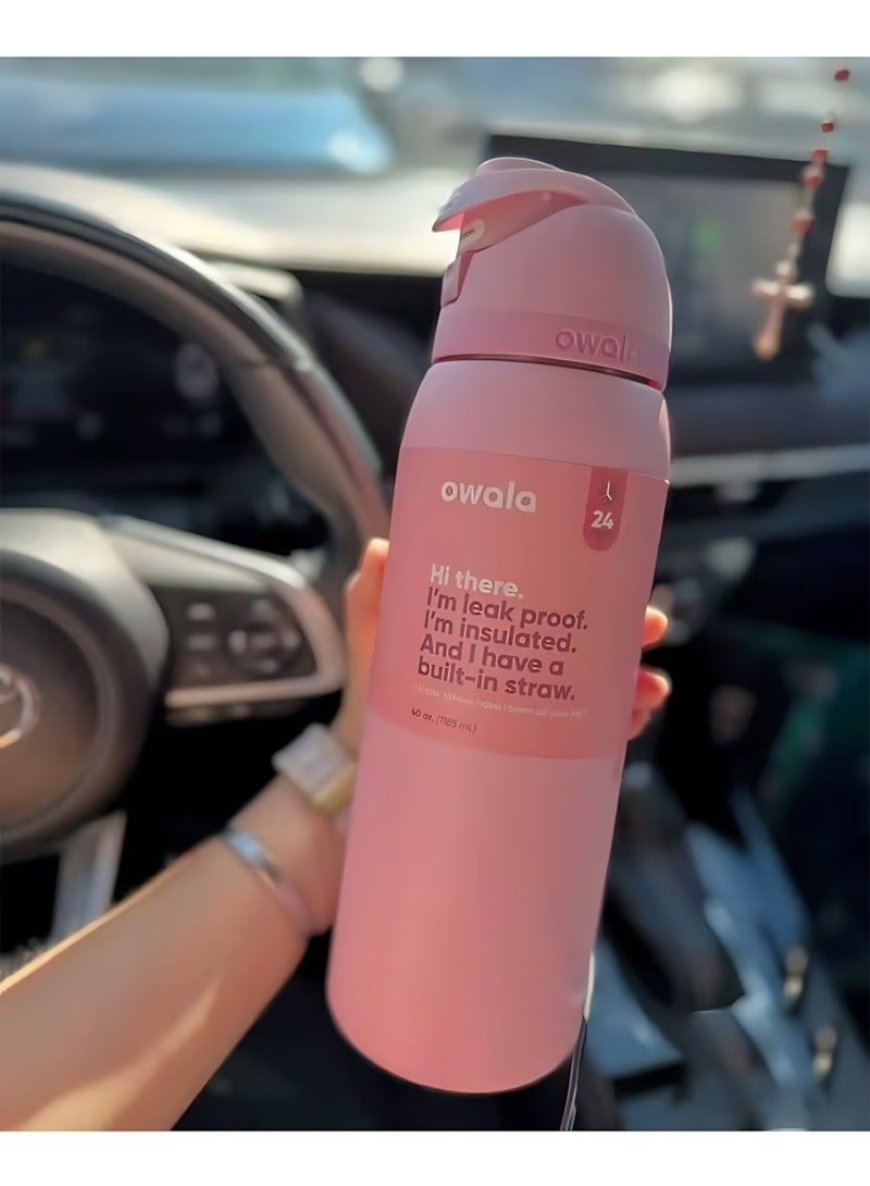 Owala Insulated Stainless Steel Water Bottle With Straw For Sports Travel And School BPA Free Sports Water Bottle - Image 5