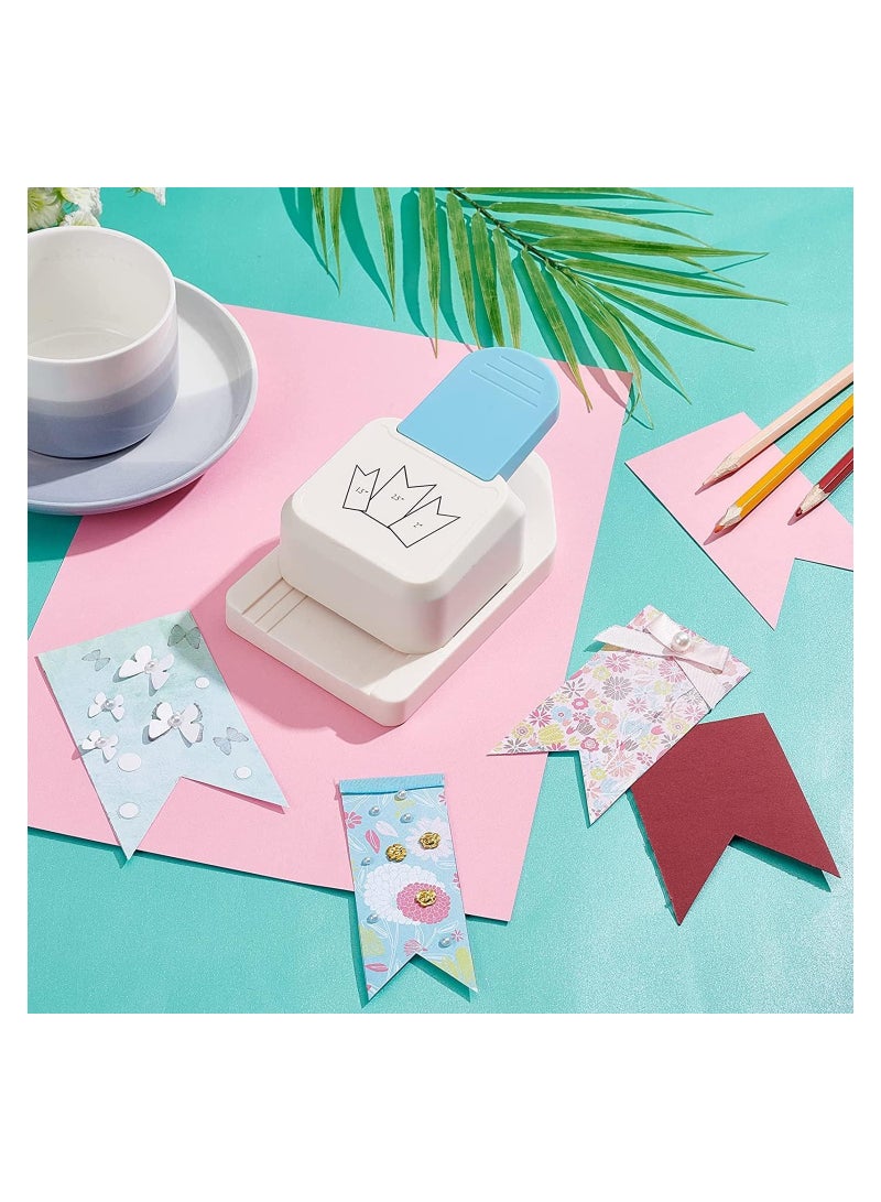 SYOSI Craft Tag Punch Gift Tag Paper Punch Small Hole Punch 3 in 1 for Tags Scrapbooking Supplies 1.5/2/ 2.5 Inches Craft Puncher for Paper Crafting Scrapbooking Cards DIY Arts Triangle Style - Image 5