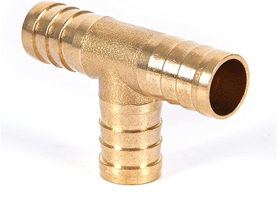 Generic Brass T Shaped Barbed Tee Fitting 6mm 3 Way Hose Tube Connector ...