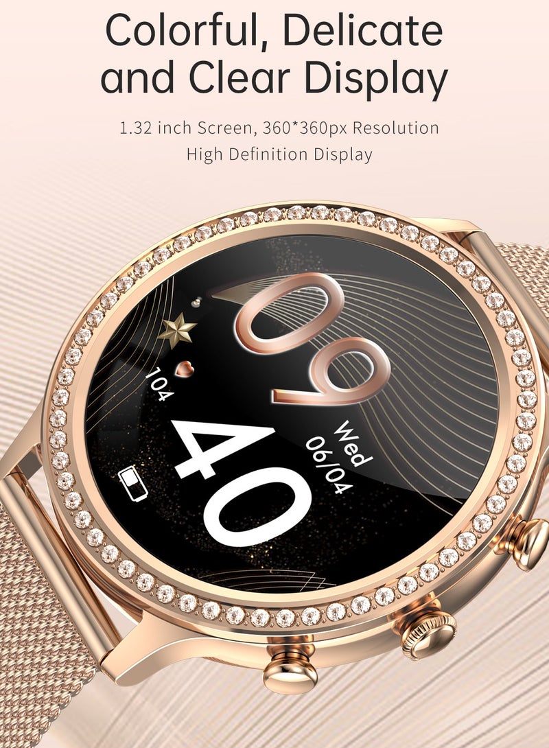 Newest Fashion Smart Watch for Ladies Bluetooth Call Smart Bracelet Waterproof Smartwatch Women