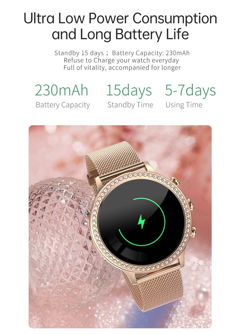 Newest Fashion Smart Watch for Ladies Bluetooth Call Smart Bracelet Waterproof Smartwatch Women