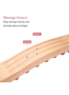 SYOSI Wood Therapy Tools, (34 Beads) Massage Roller Stick Lymphatic Drainage Massager Therapeutic Wood Stick Muscle Relaxation Roller Manual Lymph Drainage for Maderoterapy,Guasha,Anti Cellulite  - Image 5