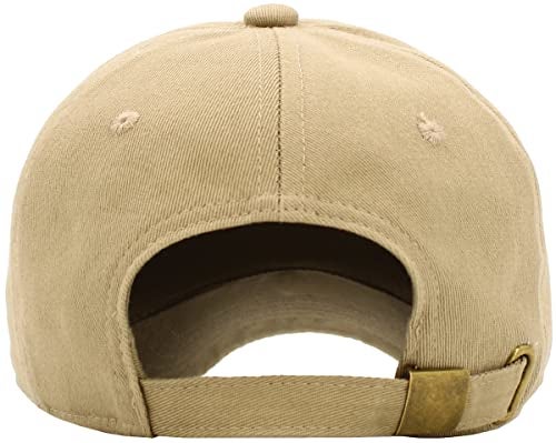 KBETHOS KB-LOW KHK Classic Cotton Dad Hat Adjustable Plain Cap. Polo Style Low Profile (Unstructured) (Classic) Khaki Adjustable - Image 3