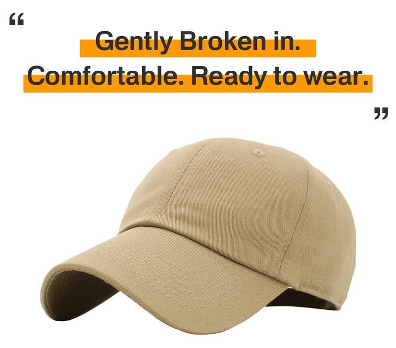 KBETHOS KB-LOW KHK Classic Cotton Dad Hat Adjustable Plain Cap. Polo Style Low Profile (Unstructured) (Classic) Khaki Adjustable - Image 4