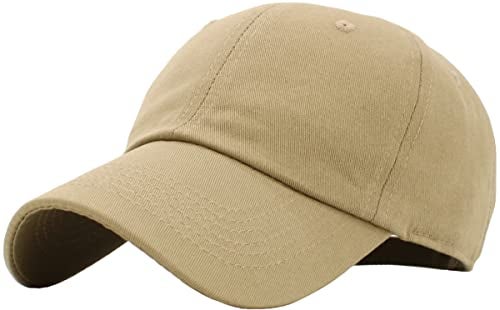 KBETHOS KB-LOW KHK Classic Cotton Dad Hat Adjustable Plain Cap. Polo Style Low Profile (Unstructured) (Classic) Khaki Adjustable - Image 5